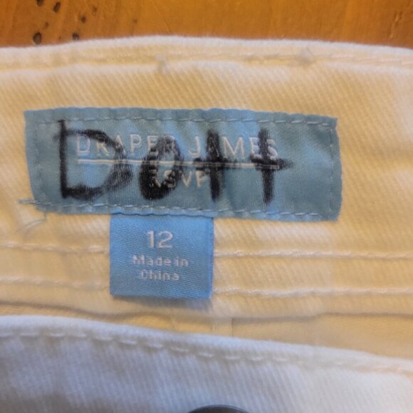 NWT!  Draper James Wide Leg Ankle Pants High-Waisted in White - Size 12 - Picture 10 of 12